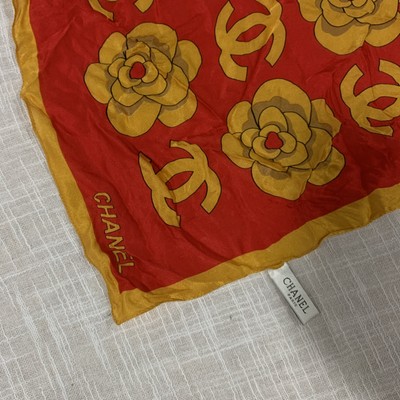 CHANEL PARIS スカーフ Chanel Paris Scarf Made In Italy 100% Soie Silk | eBay