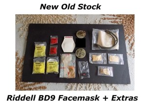 Riddell BD-9 Kra-lite 2-Bar Football Helmet Facemask and Parts Original Vintage