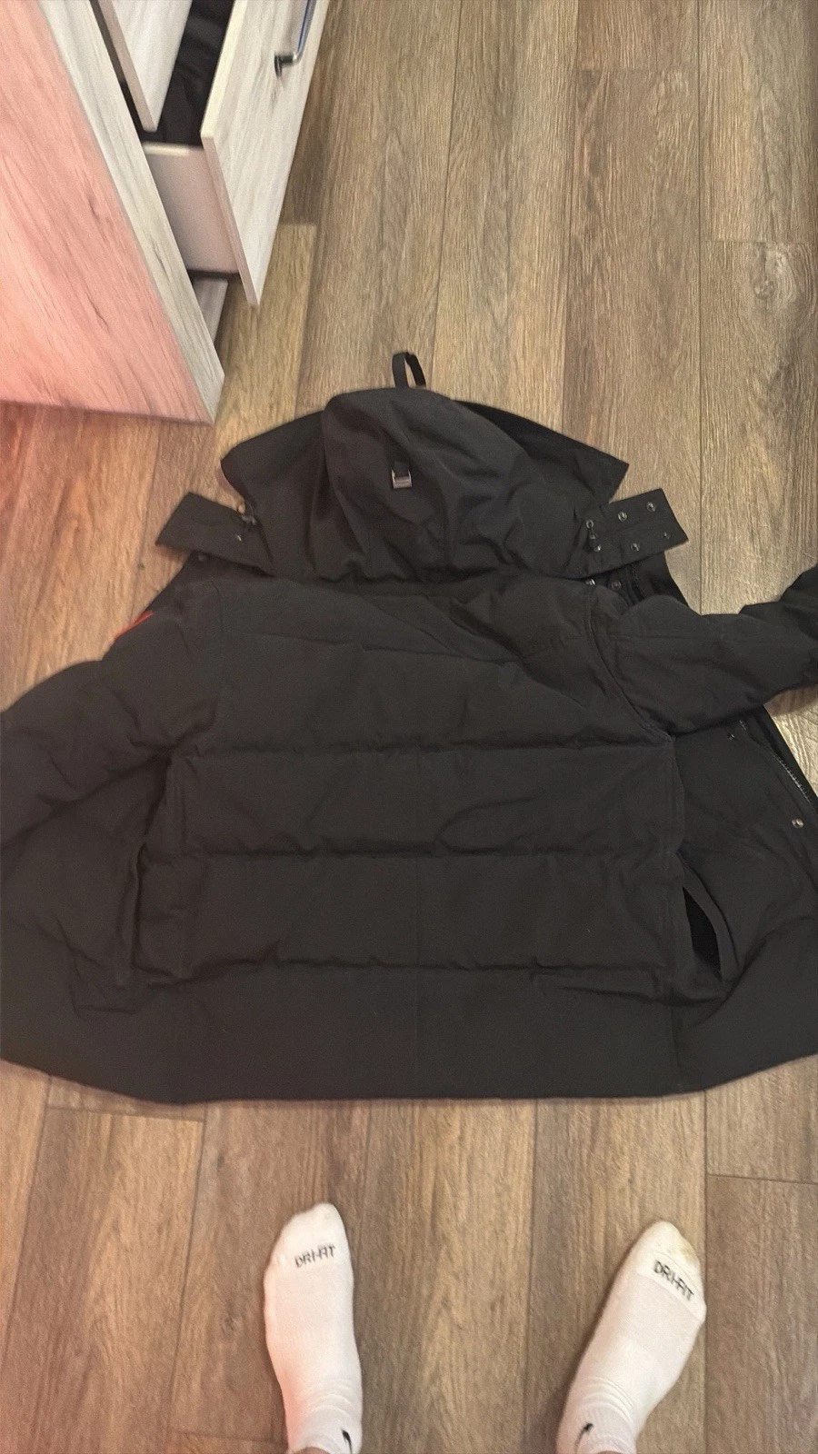 Canada Goose Wyndham Black Hooded Down Puffer Jacket Fusion Fit Men’s Size S image 5