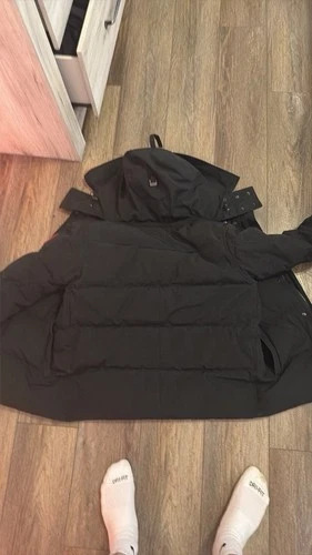 Canada Goose Wyndham Black Hooded Down Puffer Jacket Fusion Fit Men’s Size S image 5