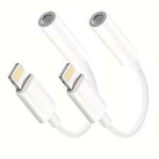 Apple MFi Certified 2 Pack Lightning to 3.5mm Headphone Adapter Jack for Iphone