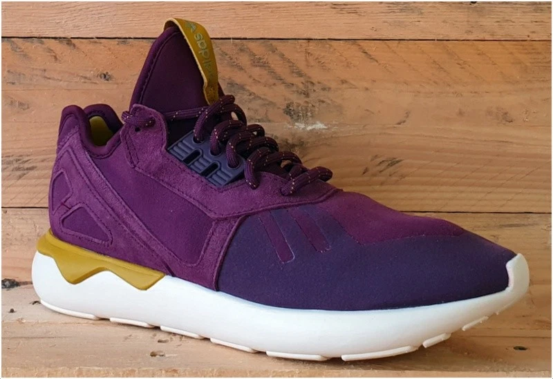 Adidas Tubular Runner Mid Suede Trainers UK8/US8.5/EU42 S81679 Merlot/Yellow - Photo 3/4