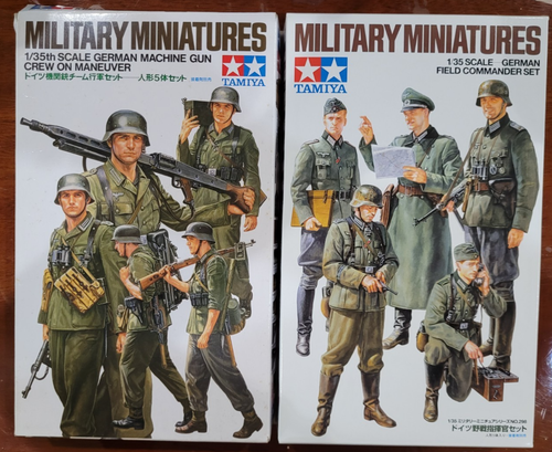 Lot Tamiya 1/35 German Field Commander Set 35298 & Machine Gun Crew ...