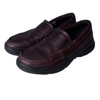 Rockport Junction Point Slip On Loafers Brown Leather Comfort Trutech Size 10