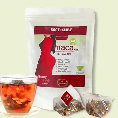 Booty Curve Maca Plus Kräutertee zur Verbesserung von Hüften & Po (5g x 30 Teebeutel)