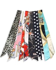 6 Pcs Colorful Neckerchief Scarf Hair Tie Scarves Narrow Handbag Handle
