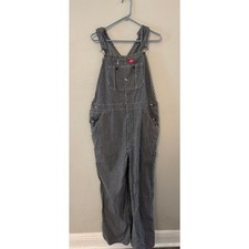 Dickies men's blue and white overalls 38 x30 train engineer halloween