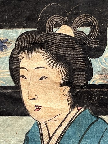 Court Ladies in Edo Castle Ukiyo-e Meiji Woodblock c. 1890 Toyohara Chikanobu - Picture 6 of 24