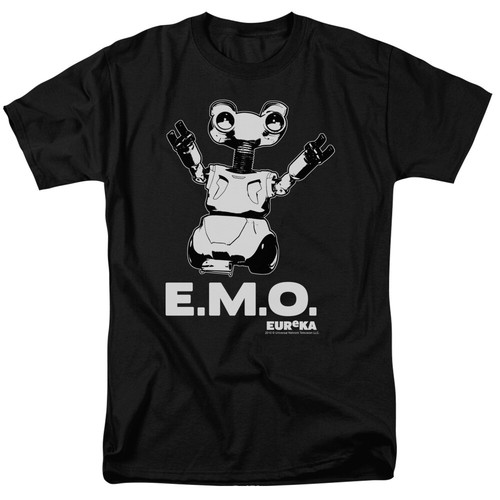 Eureka EMO T Shirt Mens License Classic Sci-FI Robot TV Jack Carter Tee Black - 第 1/2 張圖片
