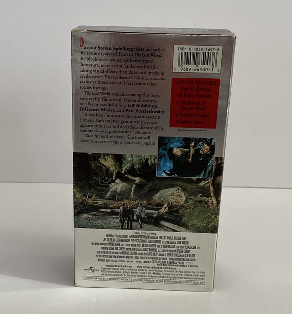 The Lost World Jurassic Park Vhs 00 Collectors Edition For Sale Online Ebay