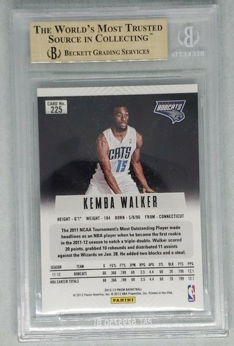 Kemba Walker 2012 Panini Prizm Green Basketball RC #225 Celtics BGS 9.5 Gem Mint - Picture 3 of 3