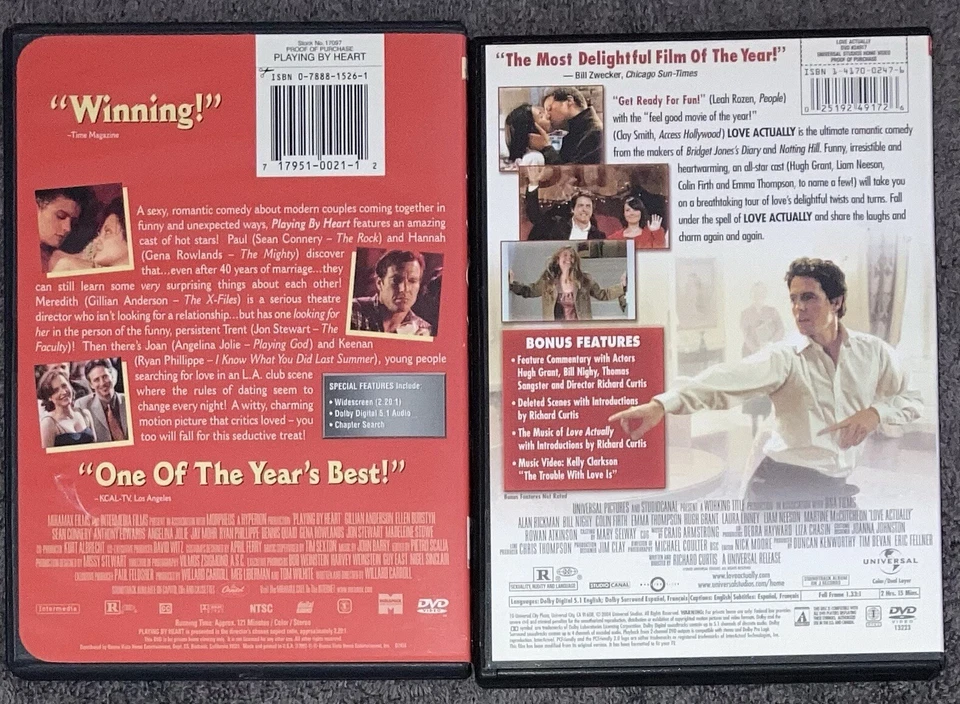 Playing By Heart 1998/Love Actually 2003 DVD Jillian Anderson Liam Neeson - Image 3 of 3
