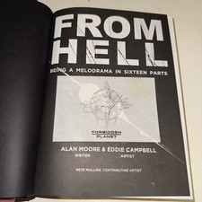 From Hell Alan Moore Eddie Campbell HARDCOVER Graphic Novel RARE SIGNED COPY