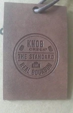 knob creek new and unused leather tag