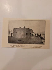 USS Monitor Turret Effect of Shot 1888 Civil War Picture