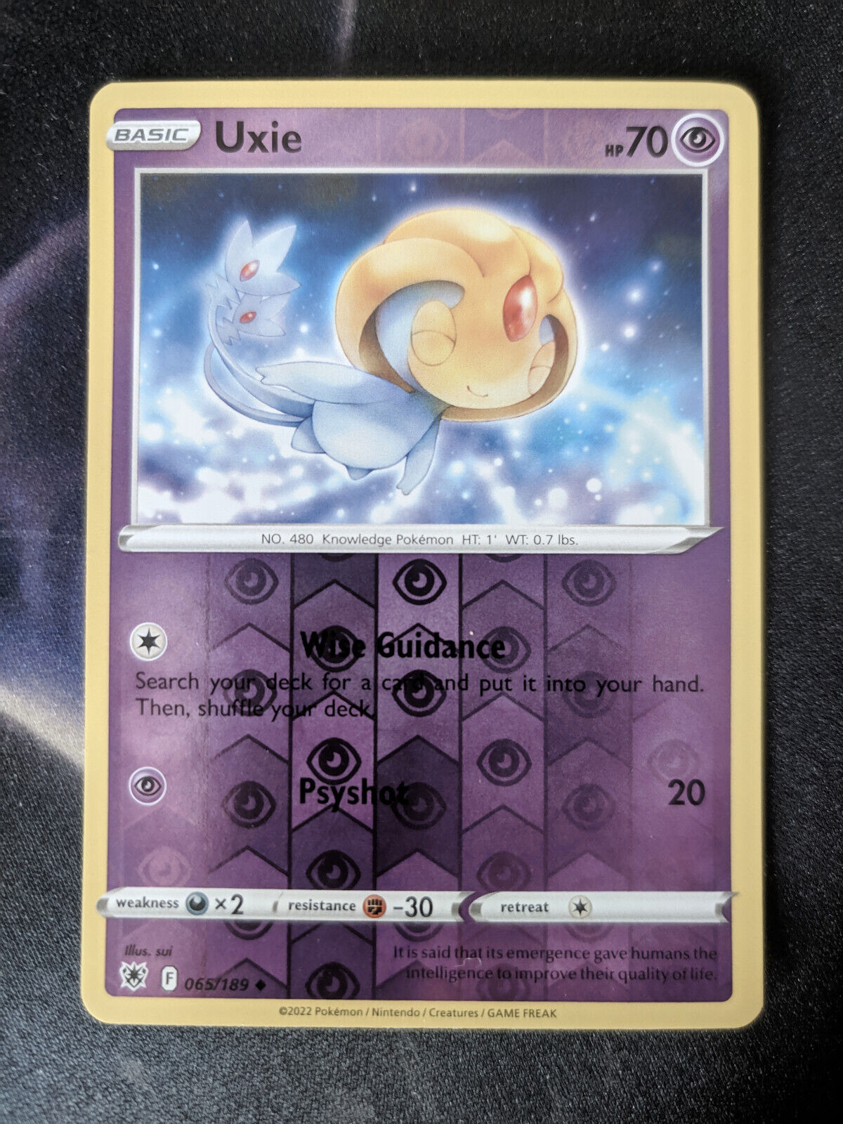 Pokémon TCG Uxie Sword & Shield - Astral Radiance 065/189 Reverse Holo Uncommon