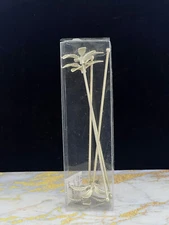 Bacardi Beverage Stirrers Swizzle Sticks Metal Palm Trees Design 7 Inch NIB