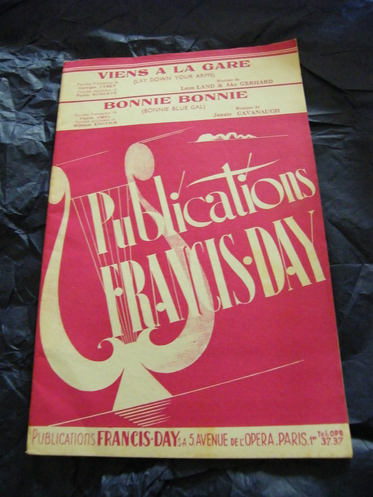 Viens À La Gare Gerhard Bonnie Cavanaugh 1956 Music Sheet