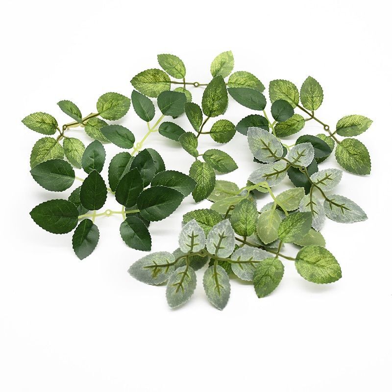 20pcs Silk Rose Leaves DIY Christmas Decorations Scrapbooking