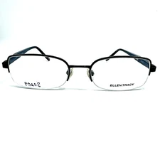 Ellen Tracy Eyeglasses Frame Hyperion black Blue 53-18-135 Half Rim H9805