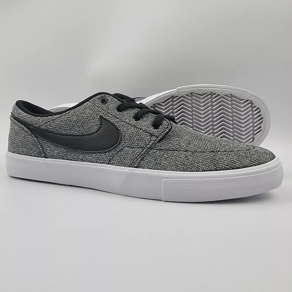 behuizing Maken Thuisland Nike SB Portmore II Solar Canvas Skateboard Shoes Black White 880269-004  Mens 7 | eBay