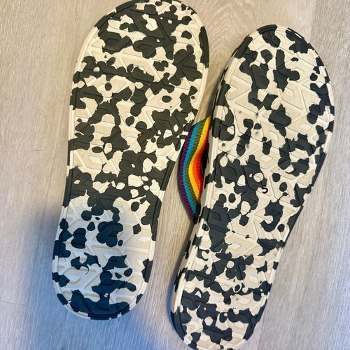 REI Recycled Wide-Strap Flip-Flops Pride Rainbow Men’s 9 sandals women’s 10 - Picture 4 of 5