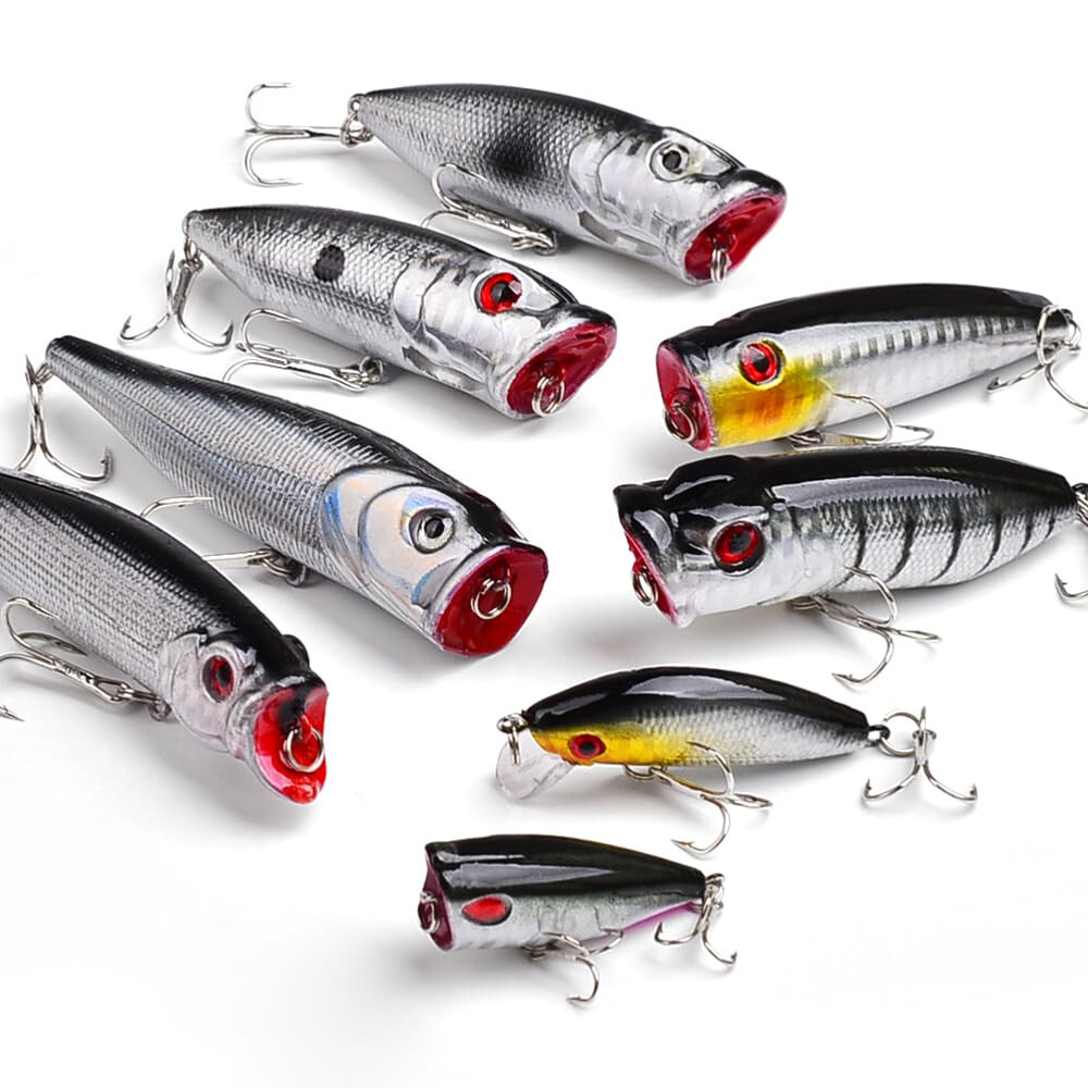 BAIKALBASS Fishing Lures Kits - Hard Baits Frog Popper Minnow Pencil Jerkbaits V - Image 4