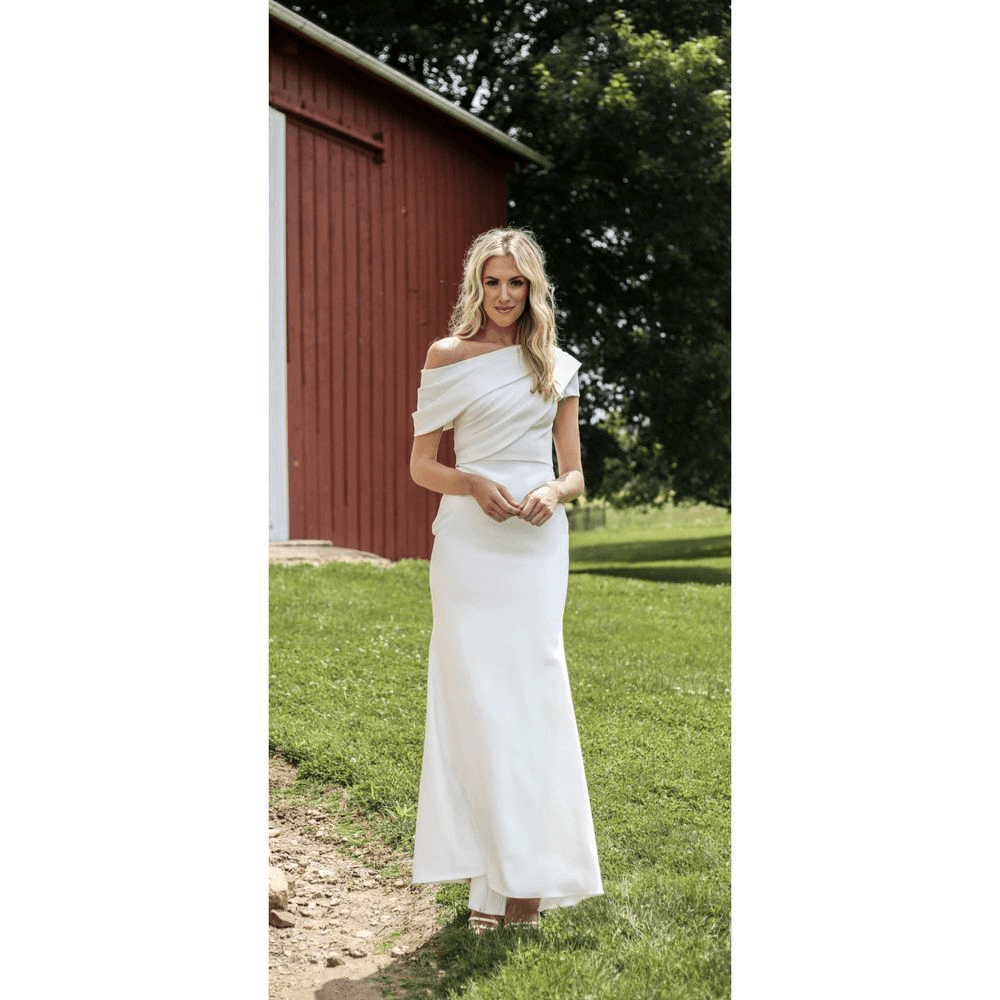ankle length dress formal A-Line Mother of the Bride Dress Vintage Plus Size Ankle Length Satin 3/4 Length Sleeve main image 1