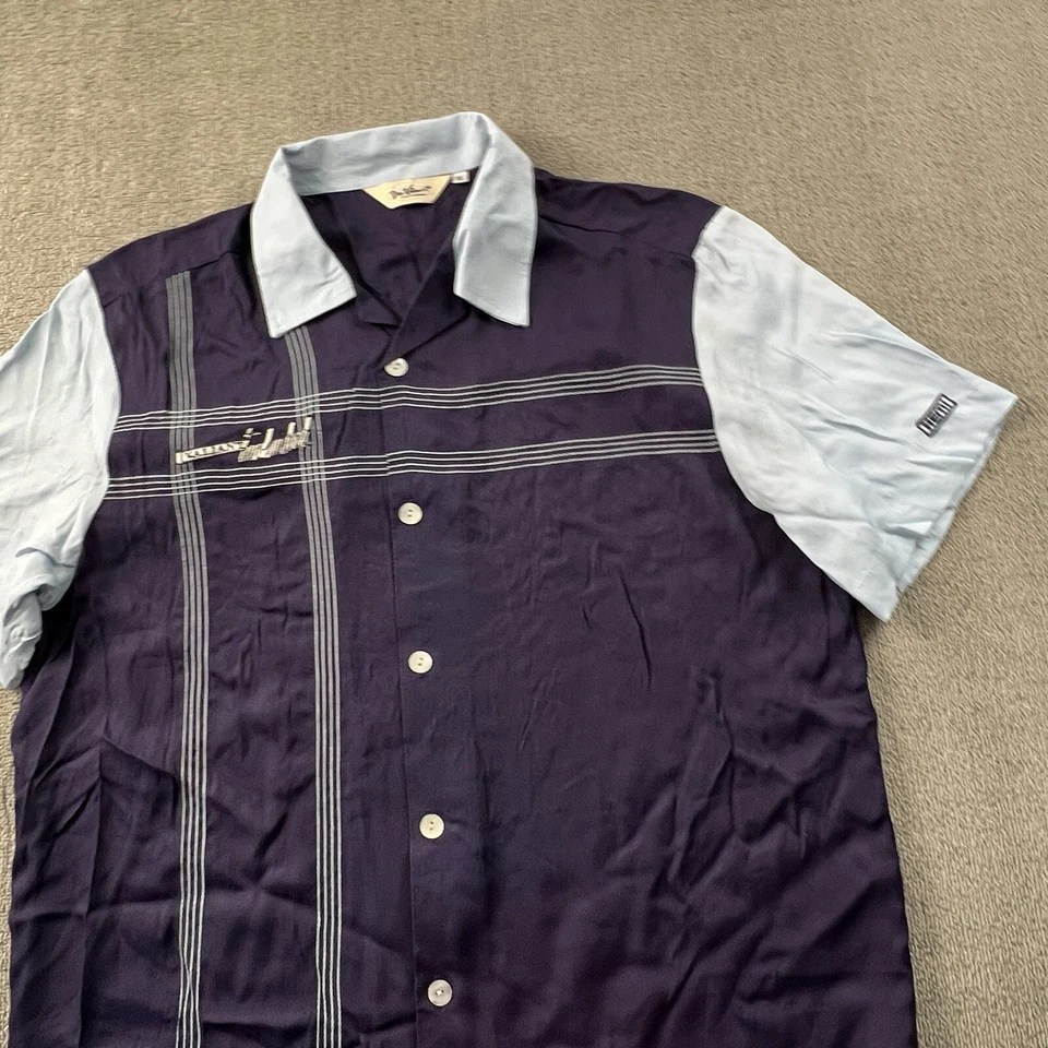 Vintage Da Vinci California Shirt Adult Extra Large Blue Button Up Short Sleeve - Image 4 of 4