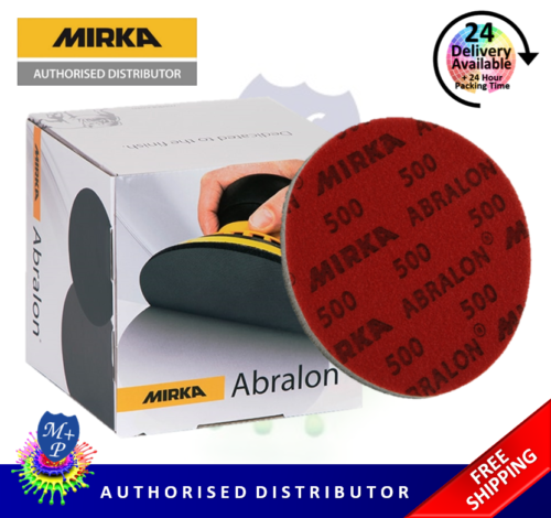 Mirka Abralon 6" 150mm P500 to P4000 Pack of 5, 10 or 20 Choose Grit & Quantity - Afbeelding 1 van 11