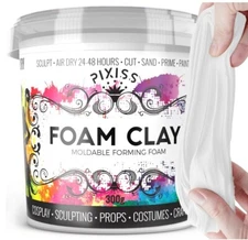 Moldable Cosplay Foam Clay (White) by Pixiss (300 Gram) Cosplay Foam Clay