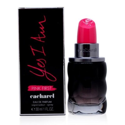 YES I AM PINK FIRST CACHAREL EDP SPRAY 1.0 OZ FOR WOMEN-NEW IN BOX
