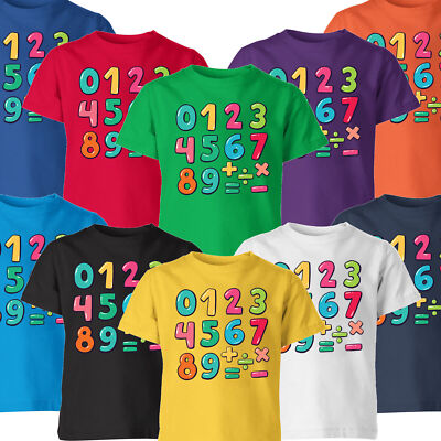 Boys Girls National Numeracy Number Day Colorful Design Ideas Kids T-Shirt #ND1