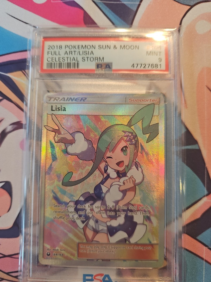 Pokemon PSA 9 MINT Lisia 164/168 Celestial Storm Full Art Holofoil