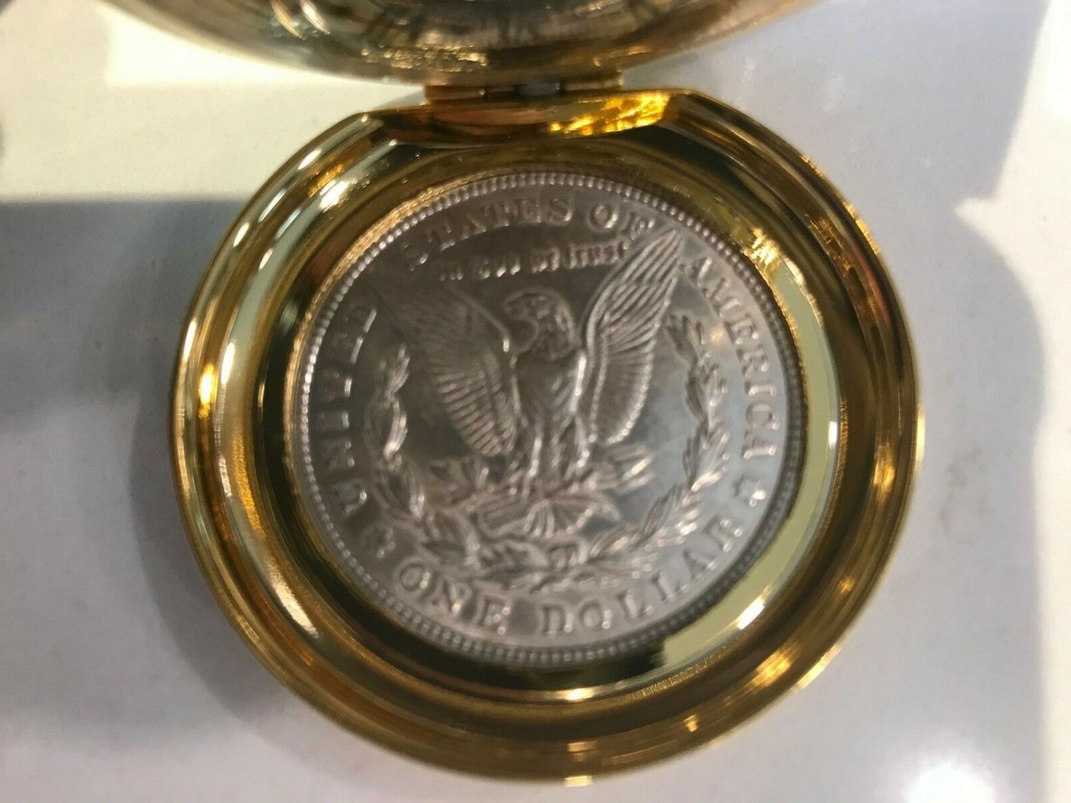 Franklin Mint Morgan Silver Dollar Collector Watch - Rare in