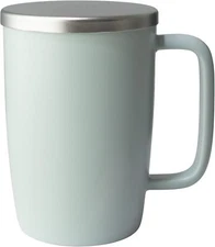 FORLIFE Dew Satin Finish Brew-In-Mug with Basket Infuser & Stainless,Mugs