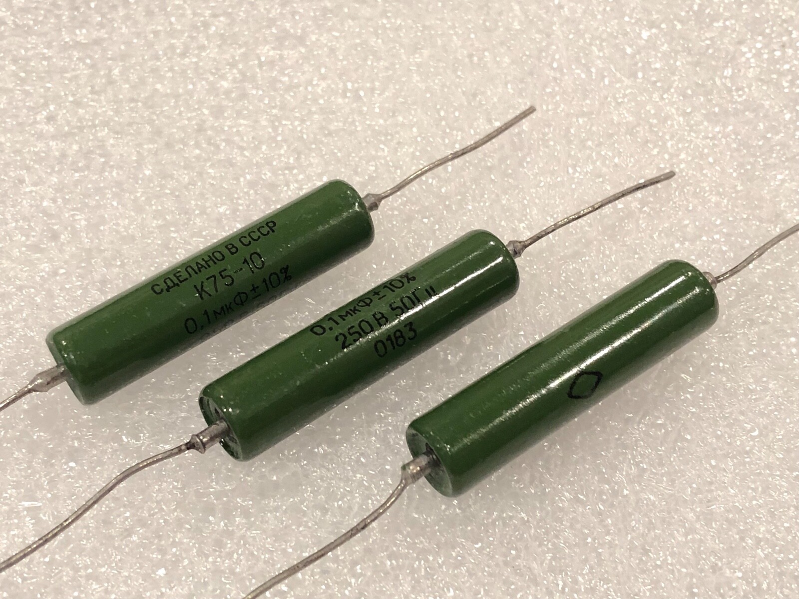 Soviet Vintage Bauteil 10 Stück Papier In Öl Kondensatoren 0,47uF 250V (K42Y 2)   Für Audio Verstärker Audio Kondensatoren