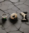 925 Sterling Silver Stamped: Vintage; 3 Jewelry Pieces; 2 Brooches And 1 Ring