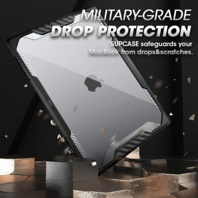Custodia SUPCASE Rugged Per MacBook Pro 16 Pollici M2/M1 (2023/2021) – Doppio Strato, Anti-urto E Anti-graffio, Trasparente Con Paraurti