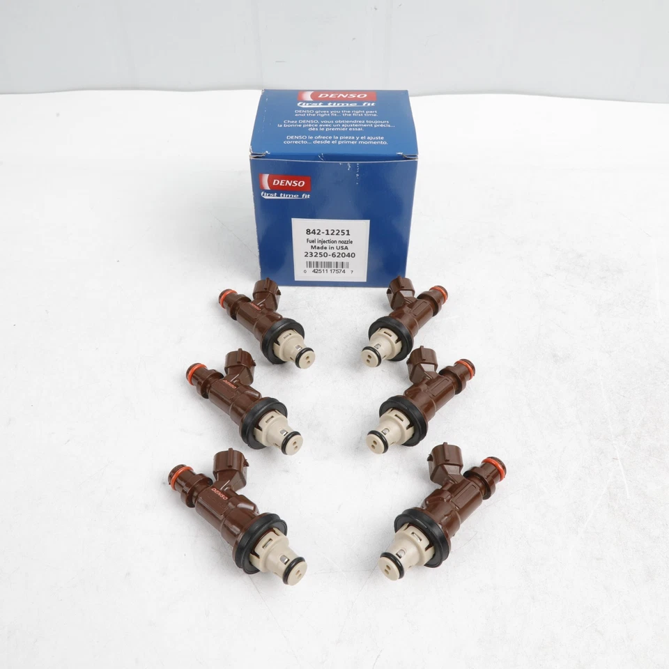 6pcs OEM Denso Fuel Injectors for 1999-2004 Toyota 4Runner Tacoma Tundra 3.4L V6 Foto 2 de 4