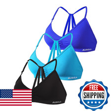 Aurola Workout Sports Bras Sets For Women Seamless Athletic Removable