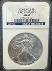 2009 AMERICAN SILVER EAGLE NGC MS 69 Early Releases