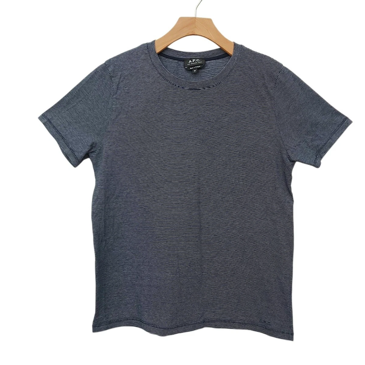 T-shirt APC Homme Taille S – Noir, Petit Logo USA, Fabriqué Aux US