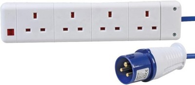 Pro Elec PEL00795 4-Gang Verlängerungskabel 25m - 16A IEC 60309 Stecker