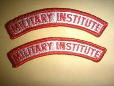 Lot De 2 PATCHES D'ÉPAULE D'INSTITUT MILITAIRE