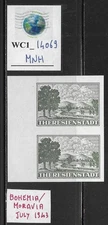 WC1_14069. BOHEMIA/MORAVIA. Pair of 1943 THERESIENSTADT stamps. MNH