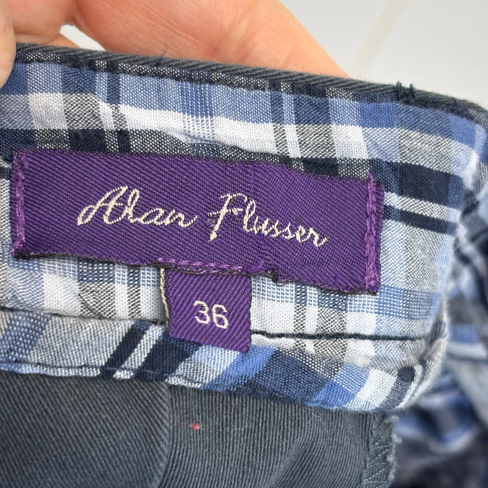 Pantalones chinos ecuestres bordados para hombre Alan River talla 36 gris jockey Foto 3 de 4