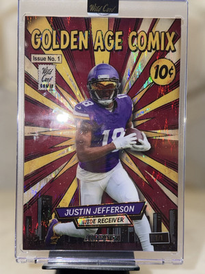 Wild Card 2026 Golden Age Comix Mammoth Justin Jefferson TRUE 1 OF 1 !!!!