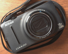 N Mint Nikon COOLPIX S9300 16.0MP Digital Camera 18x Optica Zoom Japan Black