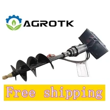 Agrotk M-AG Hydraulic Auger Mini Skid Steer Attachment 12inch for Micro Loader
